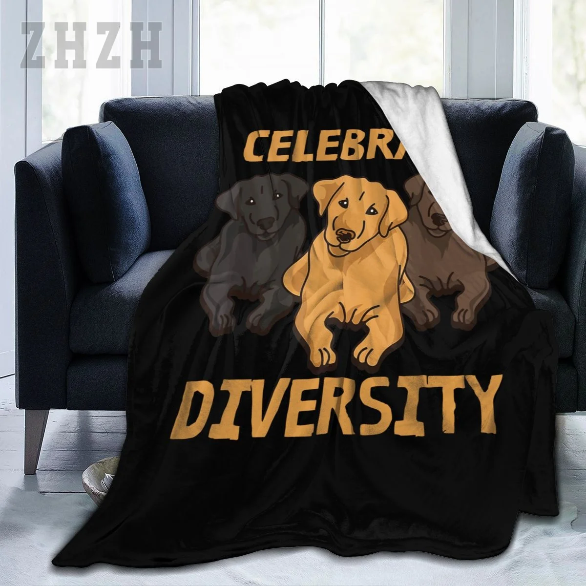 Blanket Celebrate Diversity For Labrador Retriever Lovers Flannel Multifunction Camping Sofa Cover Keep Warm