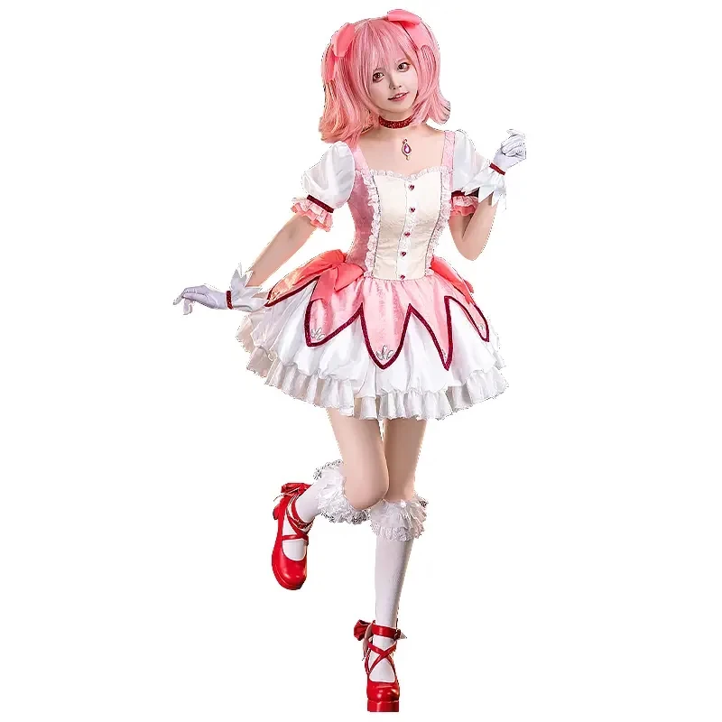 CosKoKo Kaname Madoka Cosplay Anime Puella Magi Madoka Magica kostium wspaniały strój bojowy impreza z okazji Halloween odzież do odgrywania ról