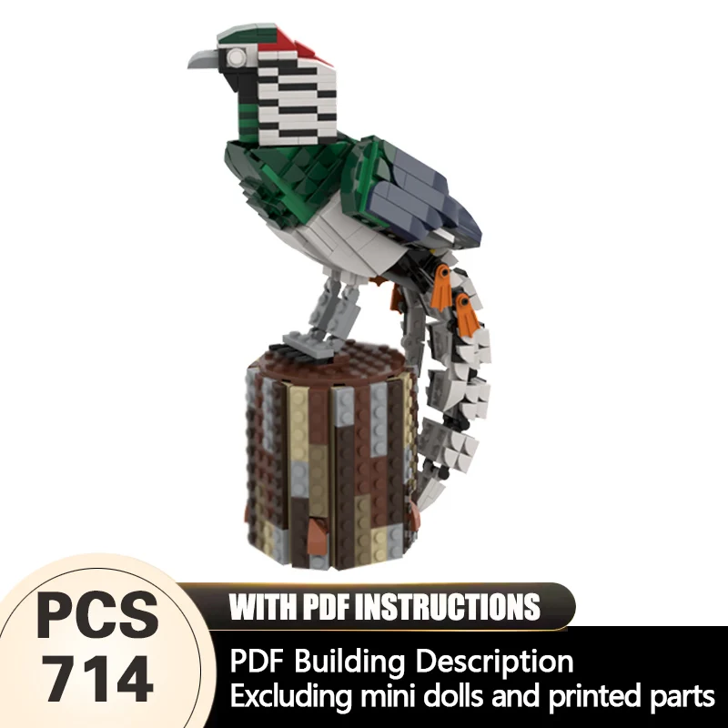 

Creators Animal Series Model MOC Building Bricks Lady Amherst's Pheasant Modular Technology Gifts Holiday Assemble Children Toys