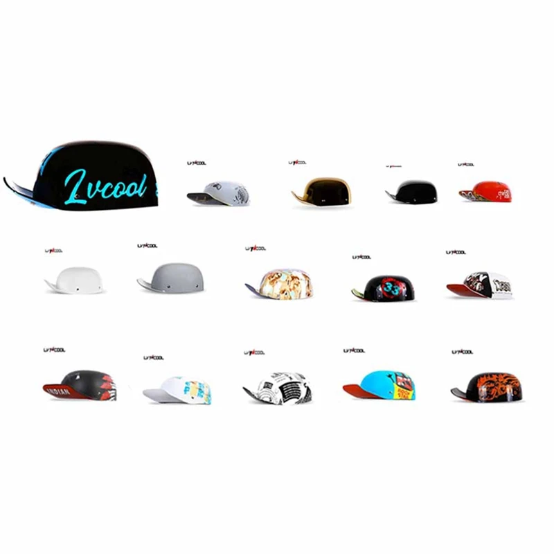 LVCOadvocate-Casquette de Baseball pour Homme et Femme, Casque de Moto, Visage Ouvert, Scooter, Cruiser, Chopper, Gangster, Été, 2023