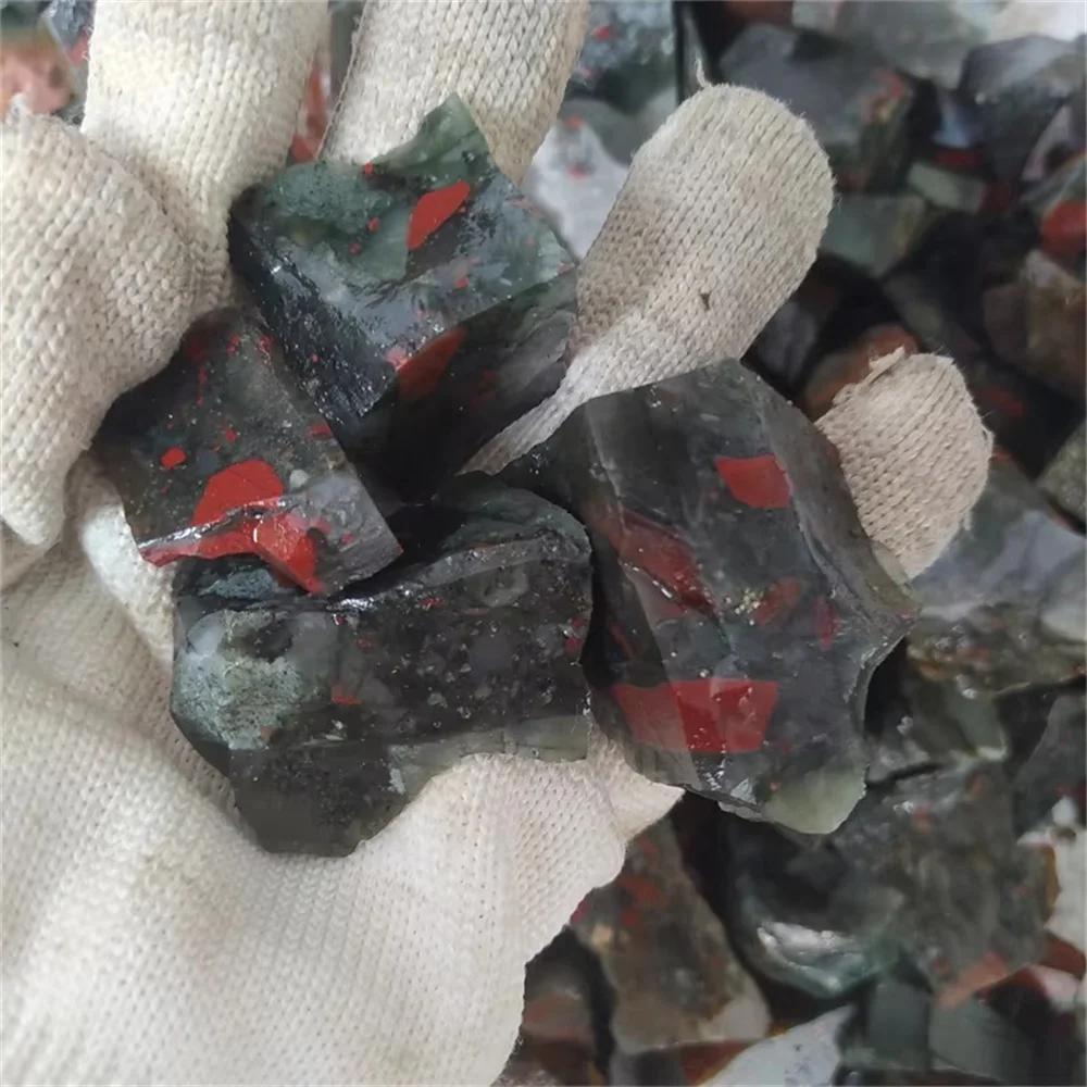 Natural African blood stone Reiki healing stone crystal rough meditation Room Decor Rough Crystal Stone