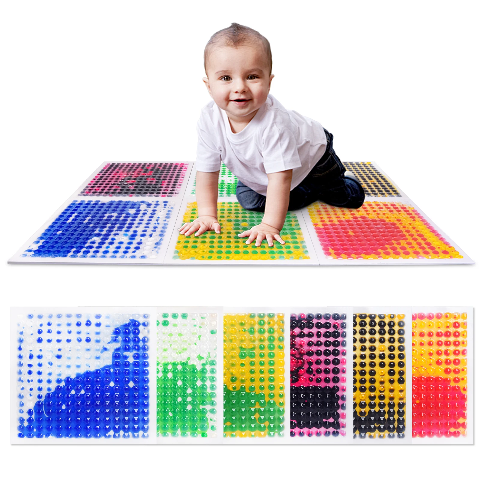 

Children's Textured Liquid Crawling Mat: Thickened, Waterproof, Anti-Slip, for Tactile Training and Intelligence Development