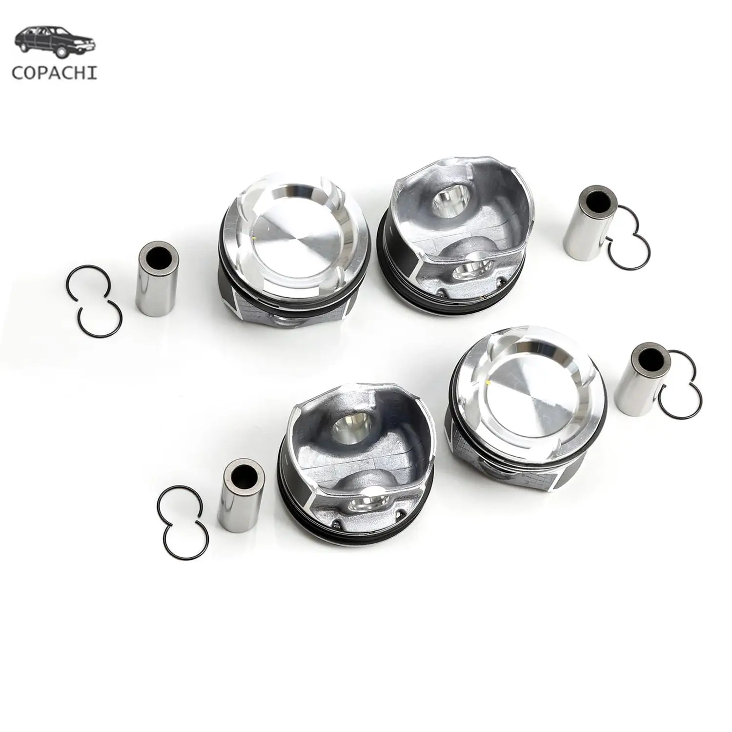 

4pc Car 72.20mm Pistons & Rings Set A2820300700 A2820301500 A2829940041 Compression Ratio 10.6:1 for Mercedes Benz A200 M282.914