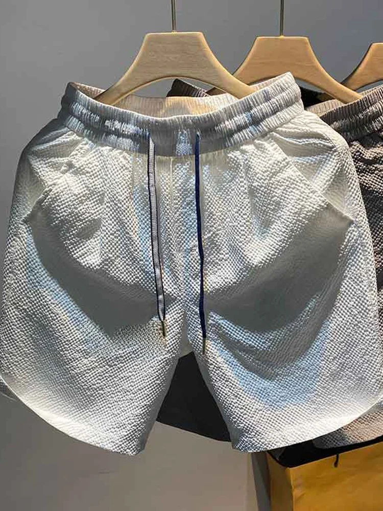 

Ice Silk Running orts Men's Summer Thin Loose Casual Trendy Beach Pants American Sports Five-Quarter Pants Qui Dry Lightw...