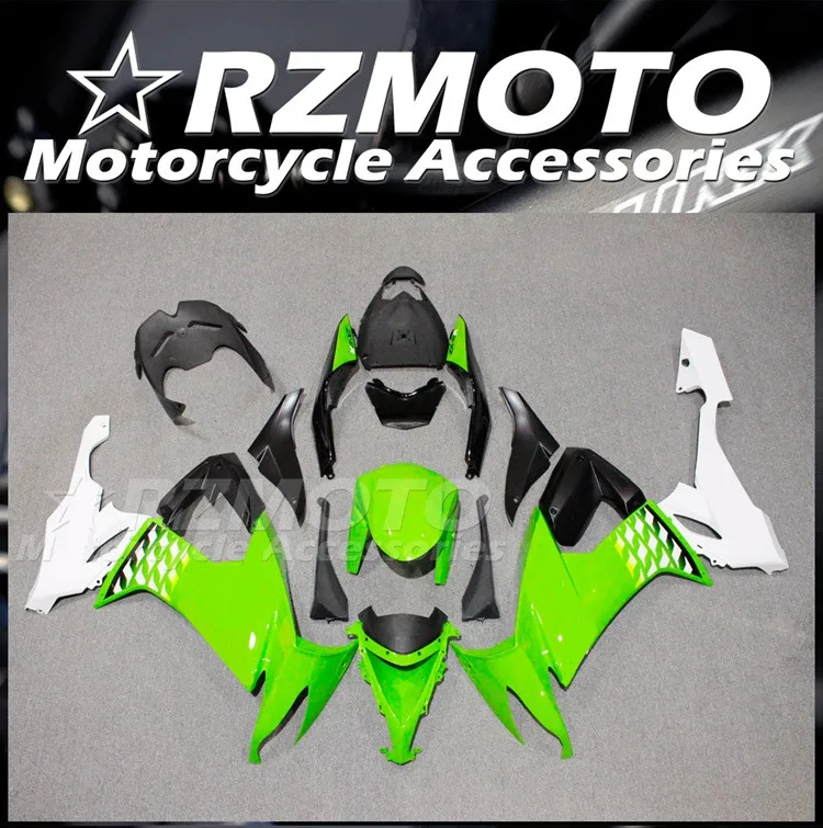 

Комплект обтекателей из АБС-пластика, 4 подарка, подходит для KAWASAKI ZX-10R ZX10R 2008 2009 2010 08 09 10, кузов белого и зеленого цвета на заказ