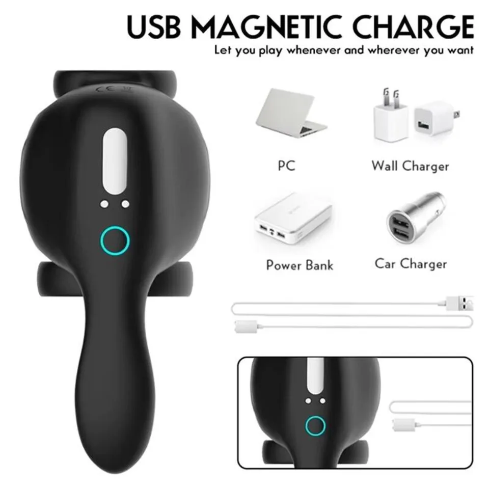 مدلك قضيب كهربائي للرجال ، كيس الصفن ، قفل هزاز ، جهاز استمناء الحيوانات المنوية ، محفز ، بالغ ، 10 سربات #6