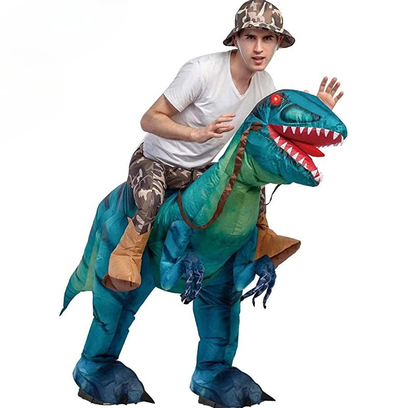 Nadmuchiwany kostium T-Rex na Halloween występ dla dzieci dorosły dinozaur strój jeźdźcy strój imprezowy Anime Cosplay