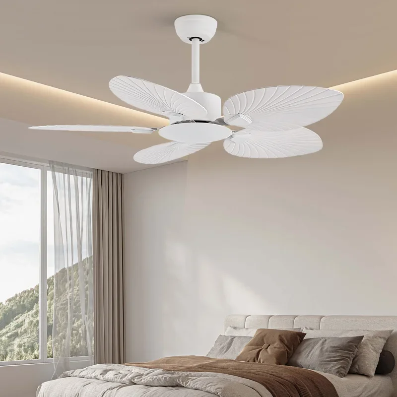 미국 레트로 나뭇잎 팬 가정용 거실 식당 천장 선풍기 상업용 호텔 무소음 전기