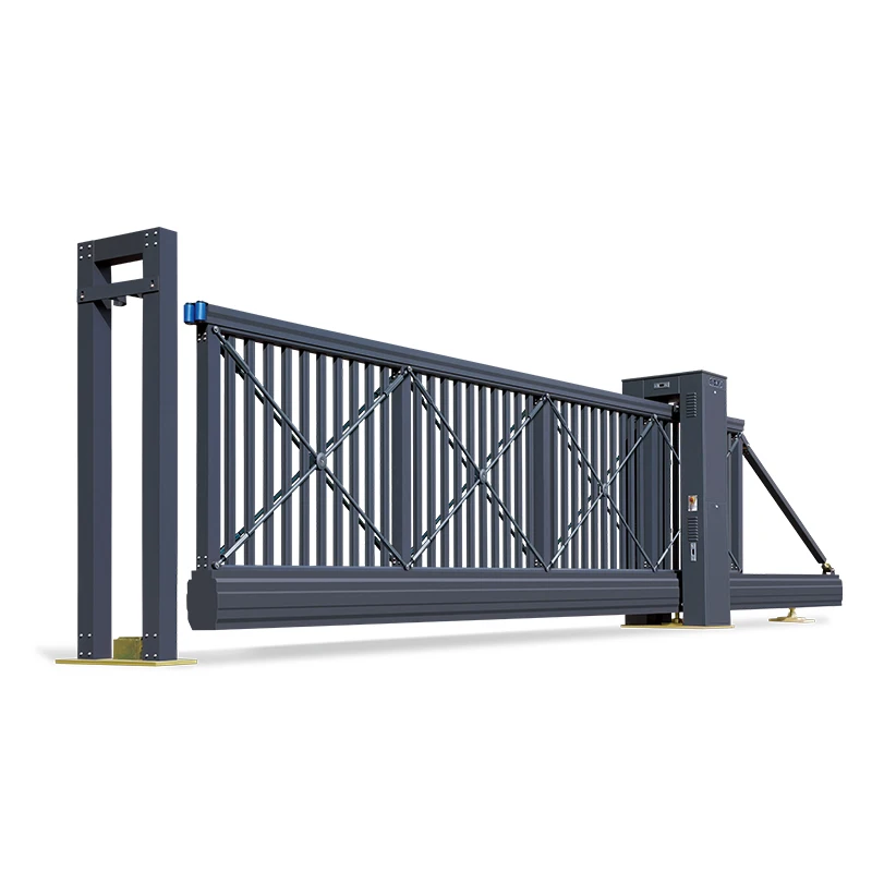 

Industrial Retractable Automatic Folding Aluminium Driveway Gates Hidden Invisible Design For Hotels Made Of Aluminum Alloy