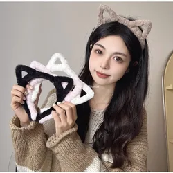 1 Pcs Cat Ears Headband for Women Cartoon Plush Hair Band Anime Cosplay Cute Face Wash Hair Hoop Headware Girls Hair Accessories