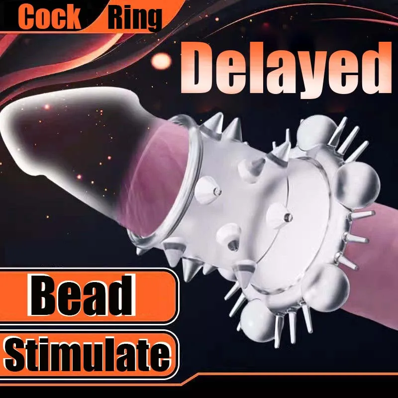 Penis Rings Bead Large Particle Erection Penis Enlargement Ring Delay Ejaculation G-spot Massage Sex Toys for Couple