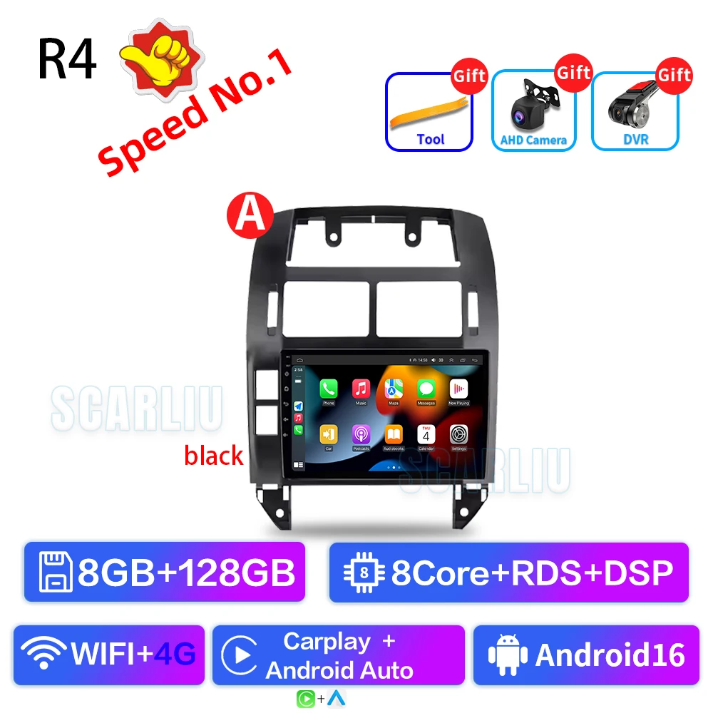 SISCL Voor Volkswagen Polo Mk4 2001-2011 Android Autoradio Multimedia Speler Carplay Auto Stereo GPS Navi 2din DSP Head Unit