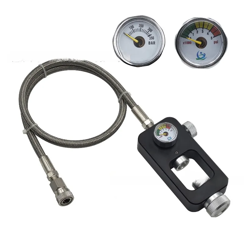 Submersible gas cylinder inflation valve test valve inflation station with 8mm quick connector