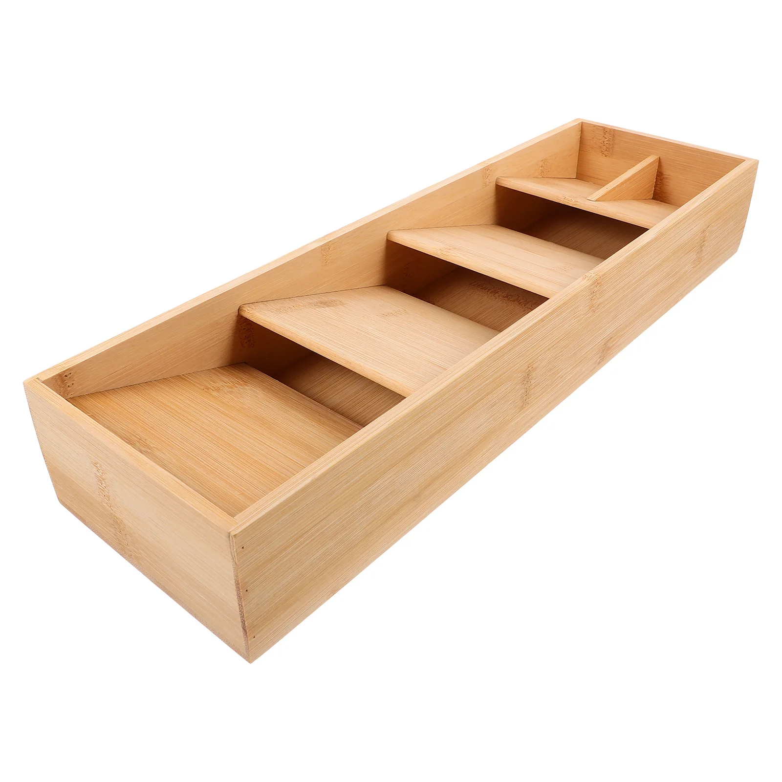 

Wood Silverware Drawer Organizer 4 Slots Narrow Kitchen Utensil Holder Tray for Flatware Cutlery Spoon Fork Utensil Organizer