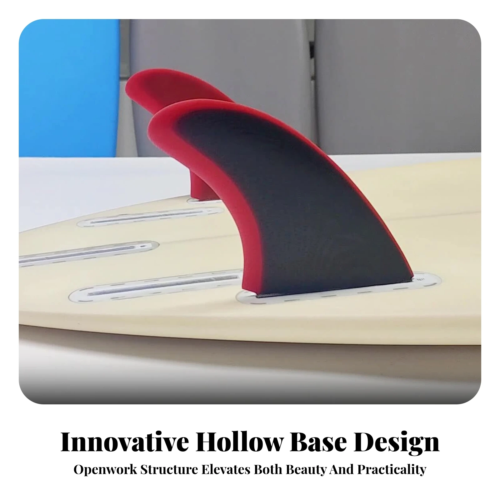 Surfboard Fin Two-Tone Long-Lasting Water Sports Gear Stability and Control Single Fin