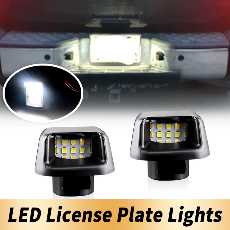 2PCS LED Number License Plate Lights Canbus For Nissan Navara D40 07-19 Titan Xterra 07-15 Armada 08-15 For Suzuki Equator 09-12