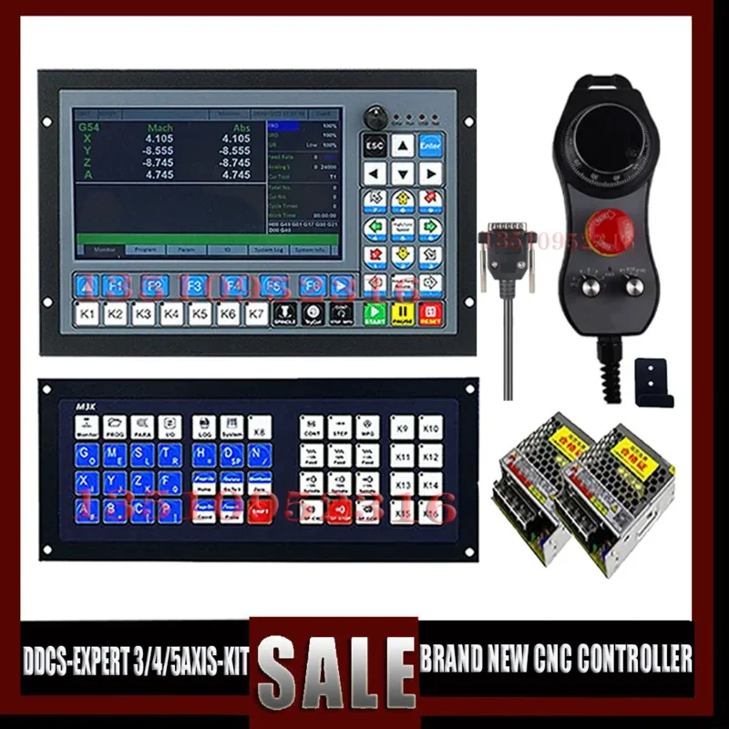 Ddcs-Expert Cnc Motion Control System 3/4/5 Axis Offline Controller With M350 Extended Keyboard 6 Axis Emergency Stop Handwheel