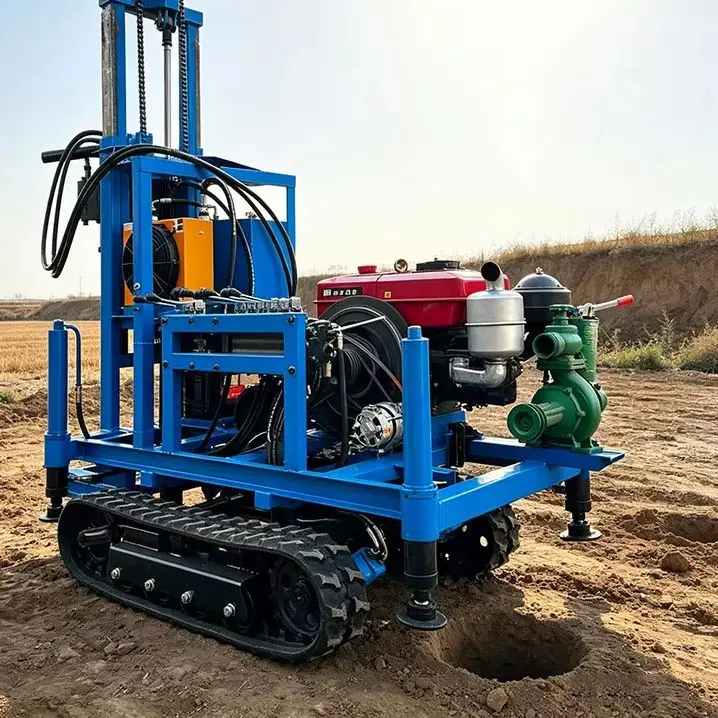 Customized Agile Drill Machine 22HP 100M Crawler Wheel Combo Quick Shift Precise Deep Water Well Drilling Rig