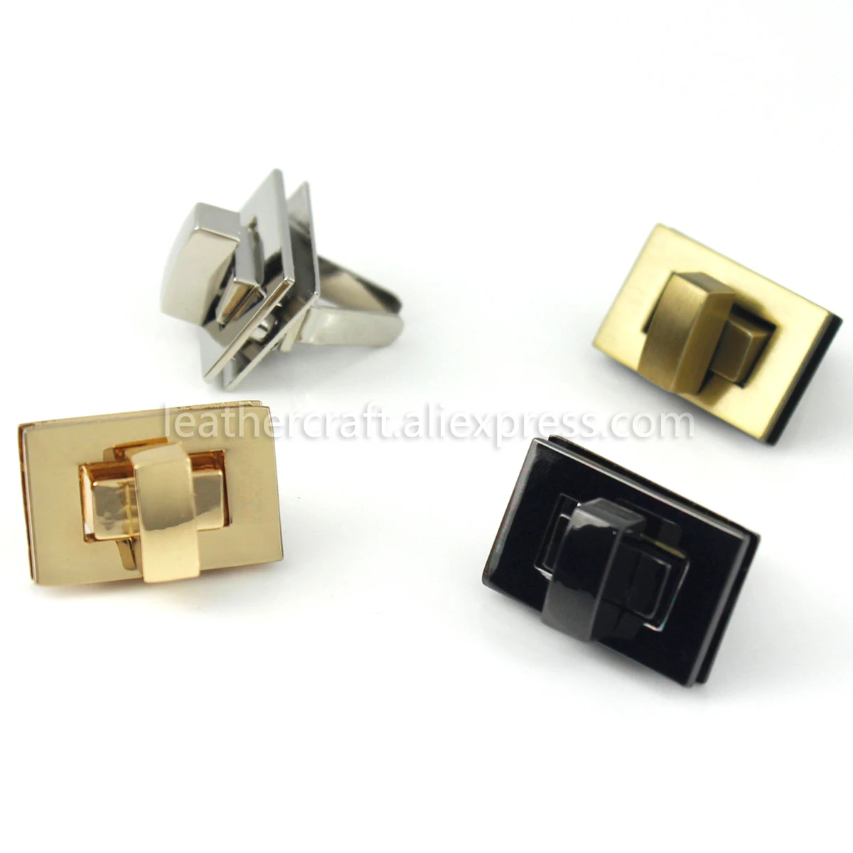 Picture 7: 1x Metal Square Tiny Bag Turn Lock Twist Lock Clasp Leather Craft Women Bag Handbag Shoulder Bag Purse DIY Hardware 1-1/16