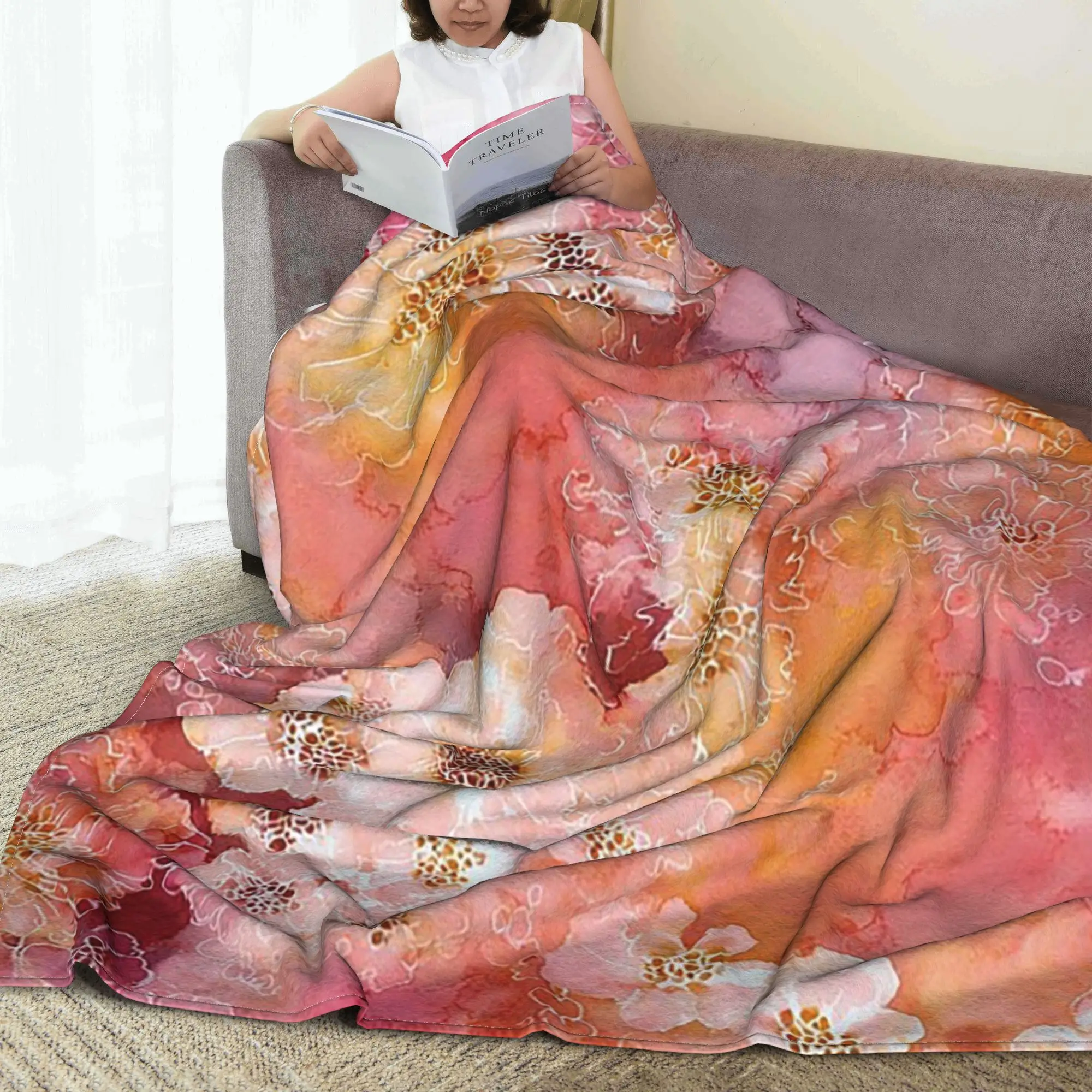 

Одеяла с акварельными мечтами, легкое флисовое одеяло для дивана, одеяло для дома, спальни, офиса, покрывало, одеяло