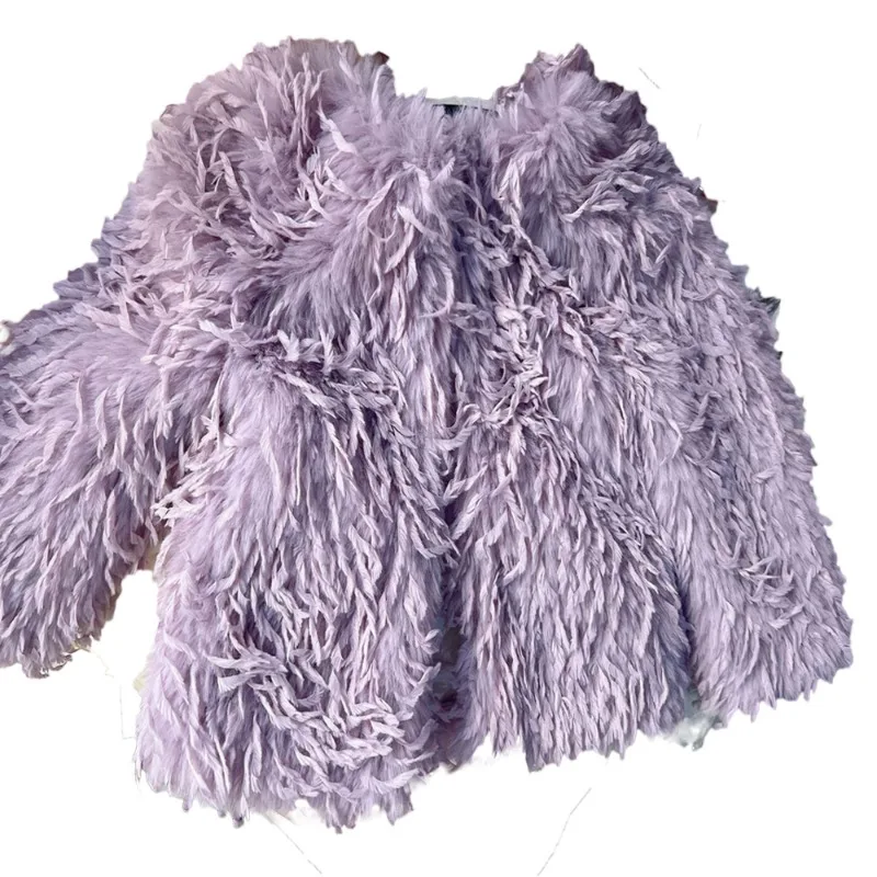 Herbst-Winter-Wollmantel für Mädchen, Kunstpelzmantel für 2-10 Jahre, vielseitige, trendige Jugendjacke für Mädchen, Kunstpelzjacke – Detail 10