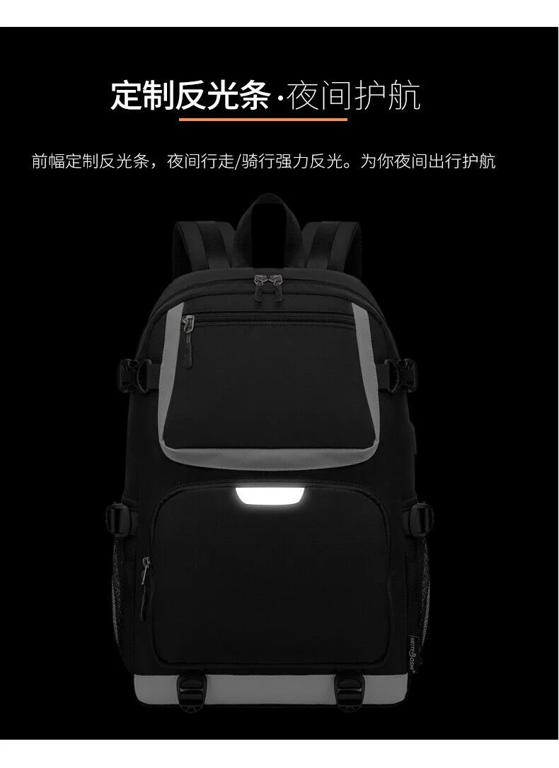 Game Mochila Genshin Impact Keqing Paimon Nylon Backpack Men Women Rucksack Shoulder Travel Bags Student School Bags Gift