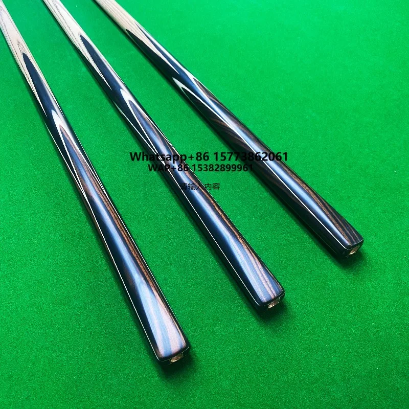 Handmade One Piece Billiard Cues Snooker Pool Cue with Ash Wood Forearm and Ebony Tips Light Weight and Durable