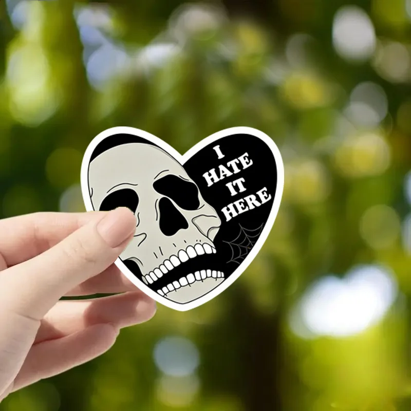 I hate this place. Inspirational stickers, scratch-resistant and durable, perfect for laptop decoration with fun patterns
