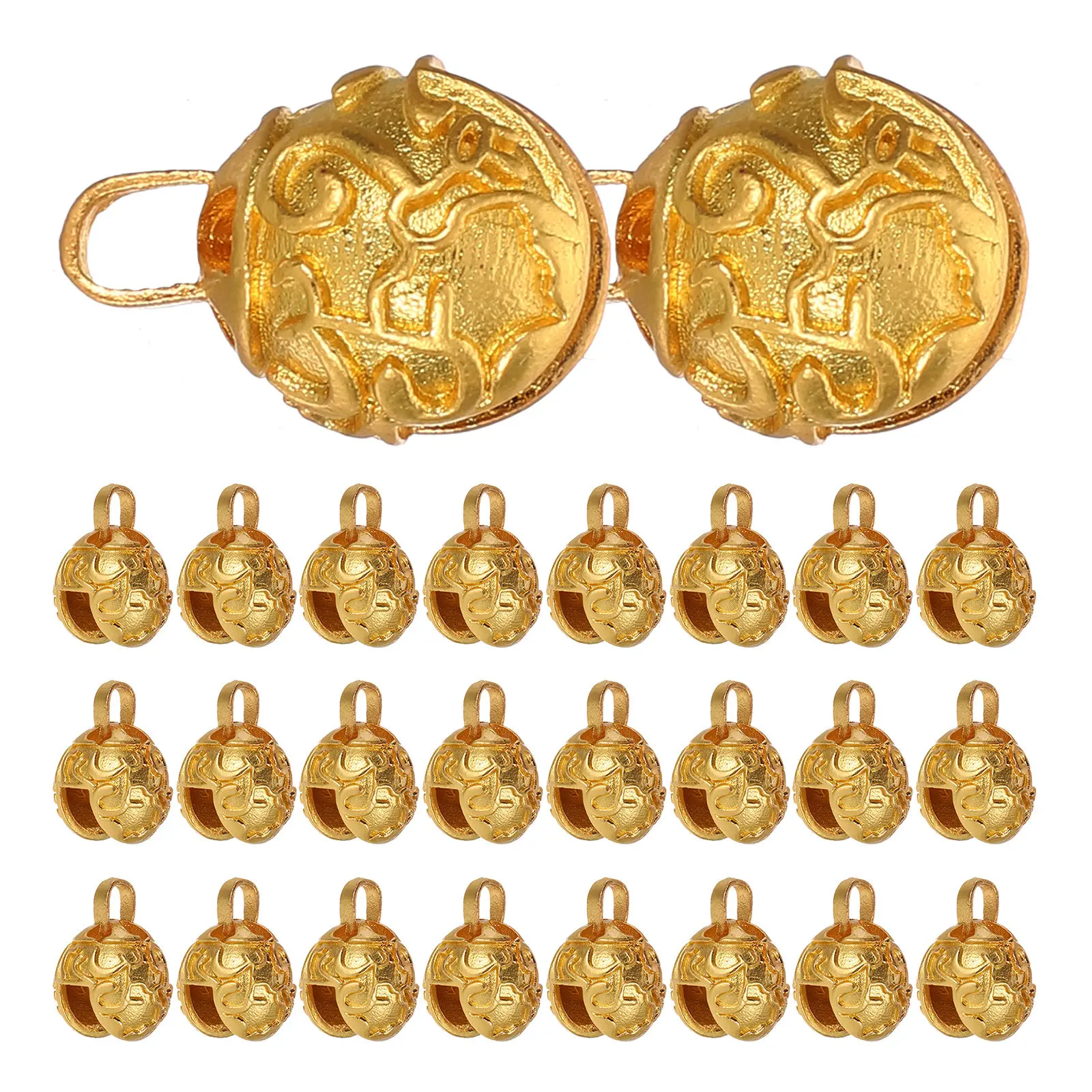 30 Pcs Charm Pendants for Jewelry DIY Jingle Bell Bracelet Craft Alloy Crafts Door Decor Bells