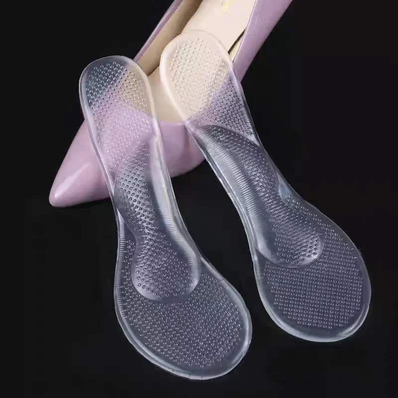 

Ultra Soft Silicone Shoe Insoles Arch Support Flat Bottom Anti Slip High Heels Sandals Shock Absorption Seven Tenths Women
