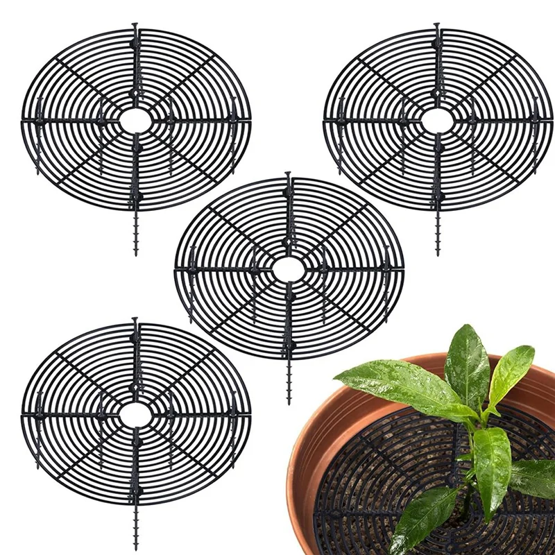 【Must-Haves】4 Pieces Flower Pot Grid, 30 Cm Flower Pot Grid, Flower Pot Cover Plant Protection, Plant Protection Net