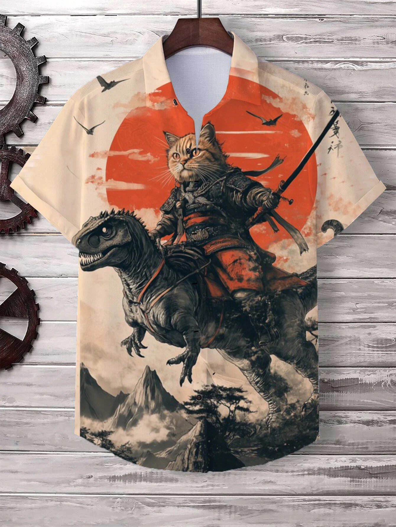 

Warrior Cat 3D Print Sport Breathable Men Women Shirt Vacation Outdoor Beach Casual Hawaiian Short Sleeve Top Clothing Summer