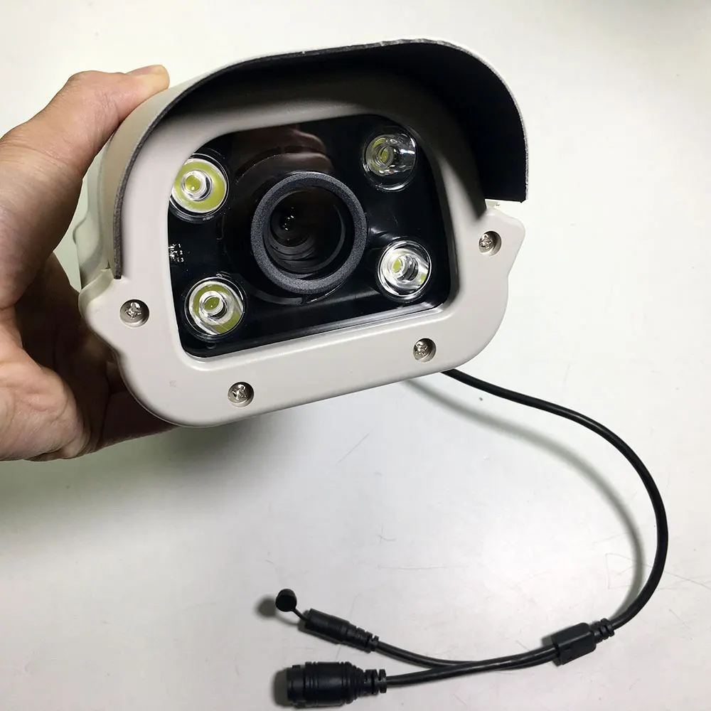 New 5MP Vehicle License Number Plate Recognition 6-22mm Varifocal Lens POE White light Color LPR IP Camera For Parking Lot