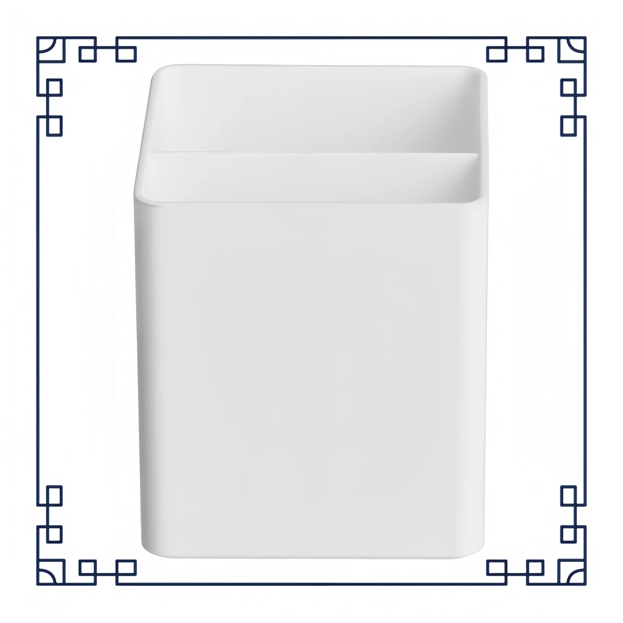 Modern White Plastic Desk Organizer - Multifunctional Pen & Pencil Holder for Office & Study