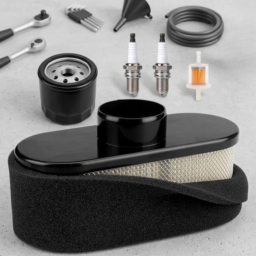 For Kawasaki FR691V FR651V FR730V Tune Up Kit with 1 Air Filter 1 Pre Cleaner 1 Oil Filter 1 Fuel Filter 2 Spark