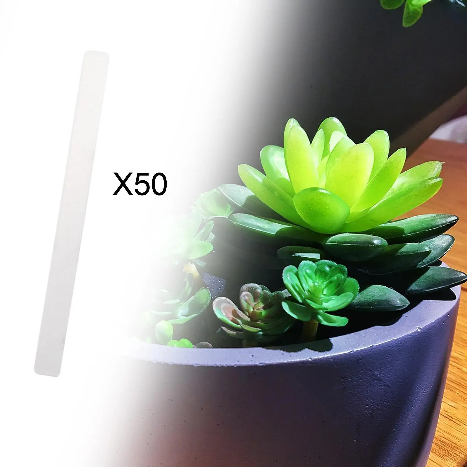 50Pcs Plant Labels Acrylic Garden Markers Clear Nursery Labels Reusable for Farms Potted Plants Vegetables Greenhouse Flower Pot