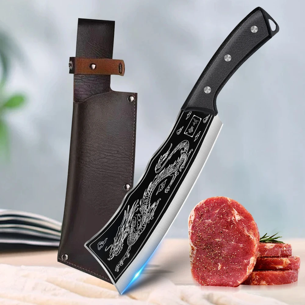 Bone Chopper Kitchen Knife Butcher Knife Hand-forged Sharp Chopping Knife Multi-purpose Cooking Knife