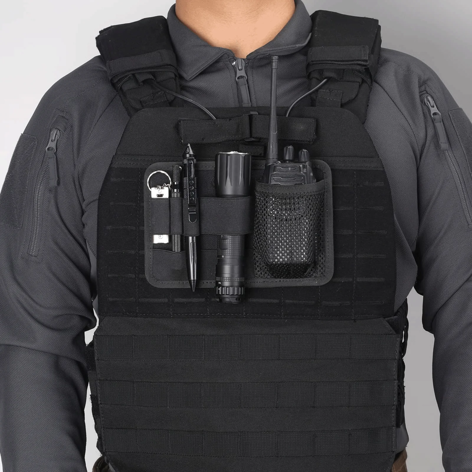 منظم لوحة إدراج حقيبة تكتيكية، منظم لوحة إدارة المرافق مع خطاف وحلقة مع مثبتات خطافية لحزم الظهر