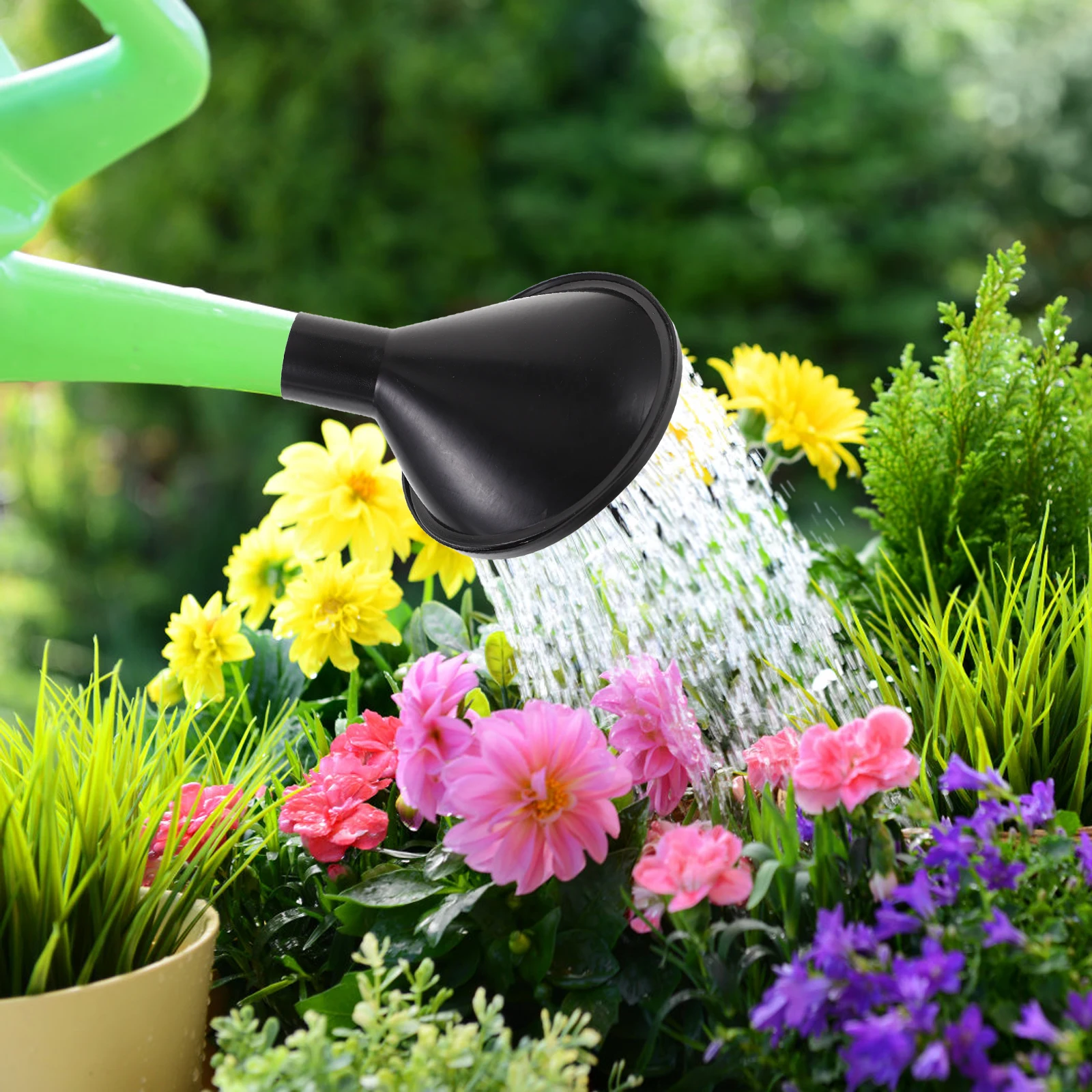 

Water Can Sprinkling Head Durable Plastic Sprayer for Garden Flowers Plants Lightweight Easy Install Creative Design
