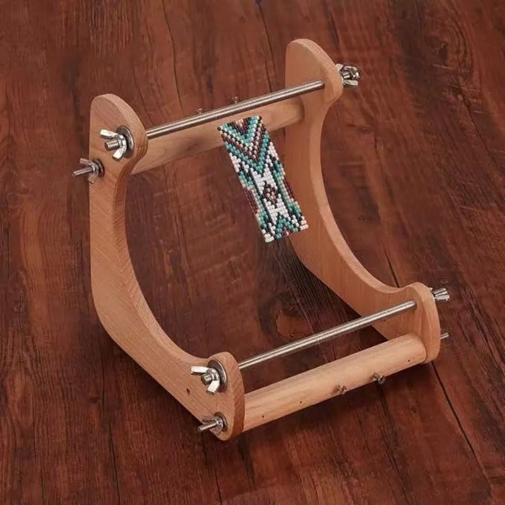 Ergonomic Loom Beading Craft Accessories wood Multi-functional Beading Making Rack Portable Professional Wooden Bead Loom Kit