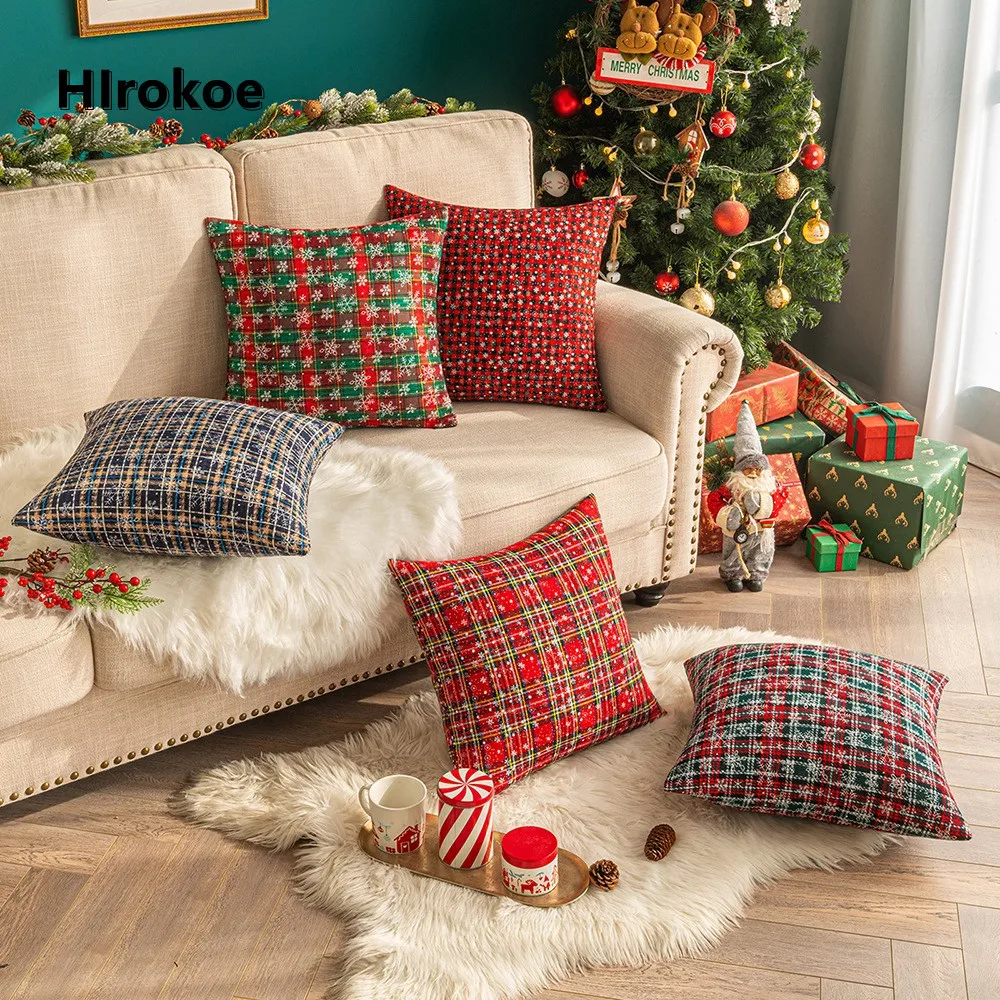 

Christmas Snowflake Pillow Case Birthday Christmas Party Decoration Cushion Sofa Pillow Cover Bedroom Chair Back Bed Head Gift