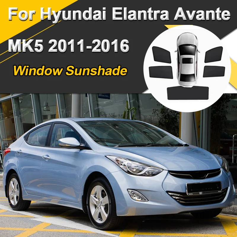 

Car Sun Shades For Hyundai Elantra Avante MK5 2011-2016 Sunshades Magnetic Heat insulation Visor Mesh Curtains Auto Accessories