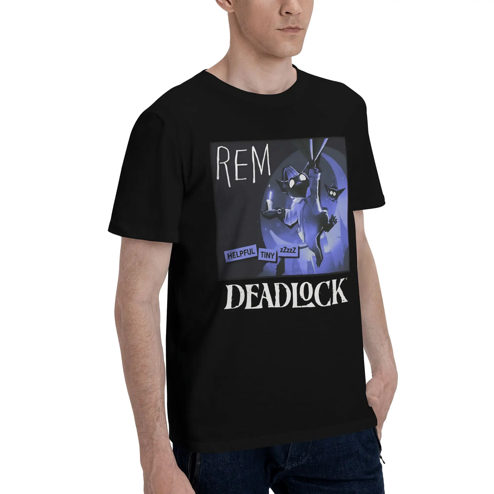 Rem (Render)   Funny 100% Cotton T-Shirt Deadlock Tops Tees For Men