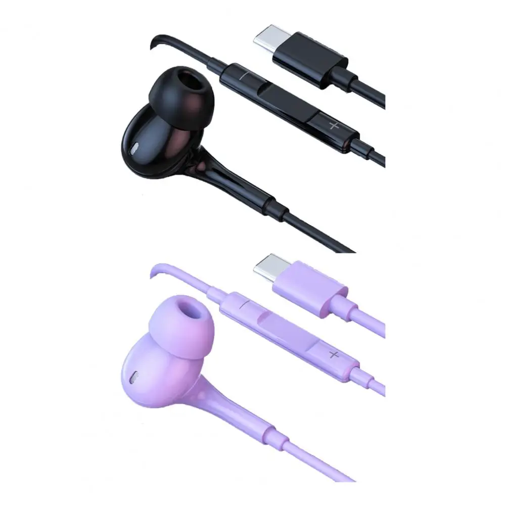 Wired Earphones with Mic Enhanced Sound Quality Noise Reduction 360-degree Surround Sound Long-lasting Comfortable Headphones