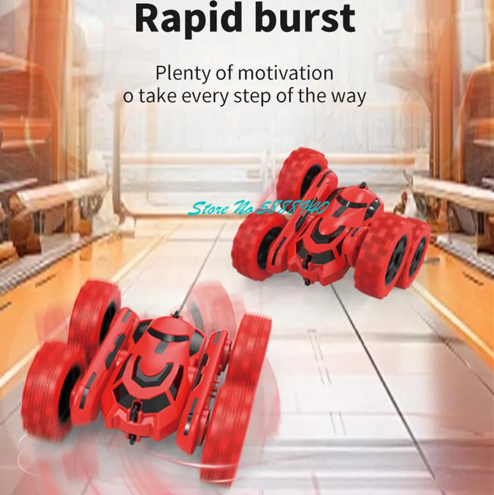 

Smart DEMO High Speed Stunt RC Car Toy 2.4G LED Lighting 4WD Double Sided Twister Rolling Vehicles 360 Flips Remote Control Car