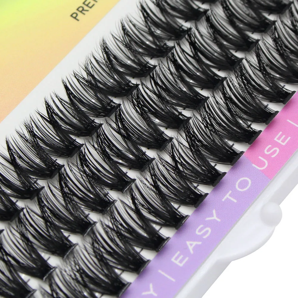 Moonlily Hoge Kwaliteit Zijden Cluster Wimpers Extensions Natuurlijke Lange Zachte 3D Volume Effect Faux Bunche Individuele Make-Up Lash