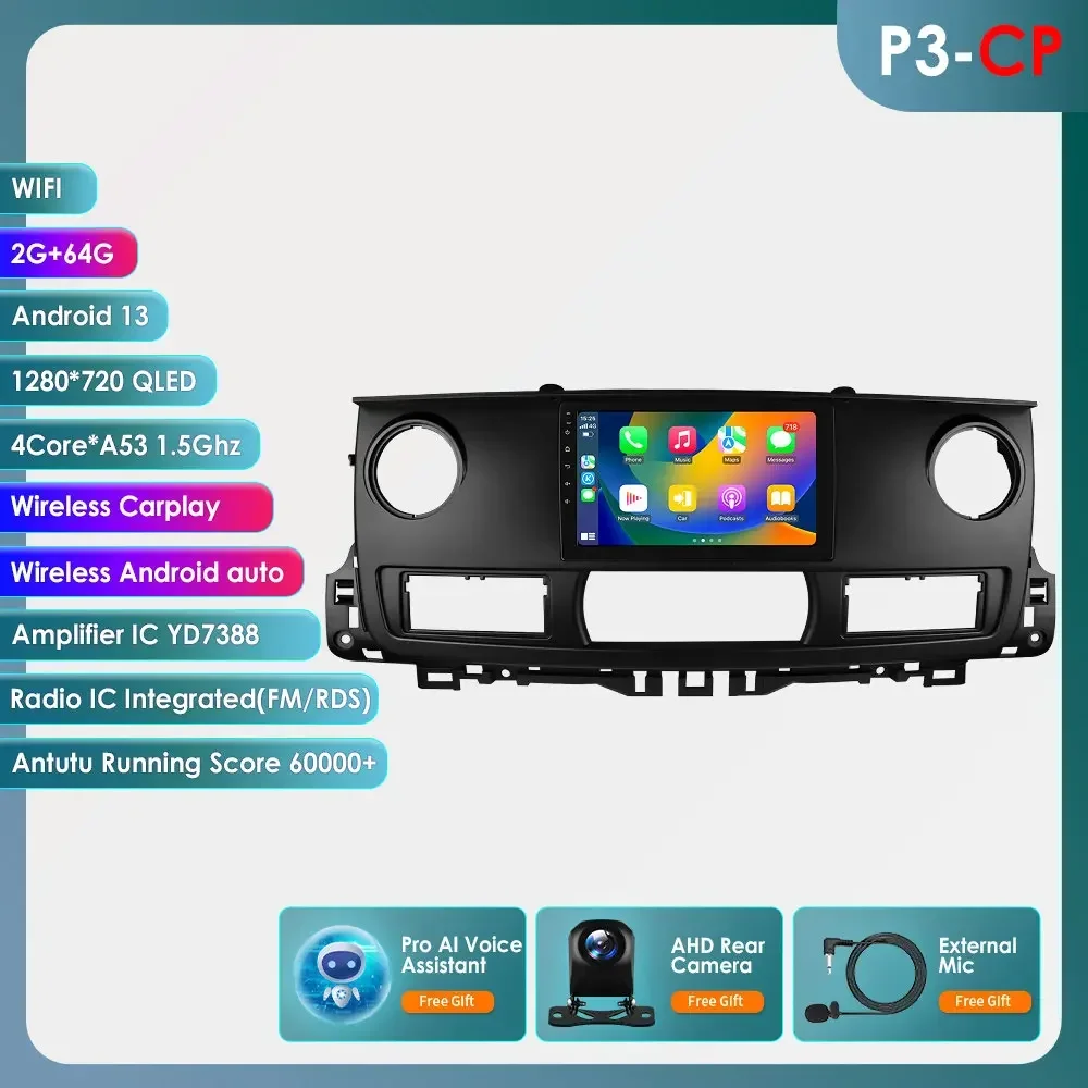 Android Autoradio Betaler voor Renault Master 2003-2011 Auto Multimedia GPS Carplay 2Din 6115 Autoradio Stereo Groot Scherm autoradio