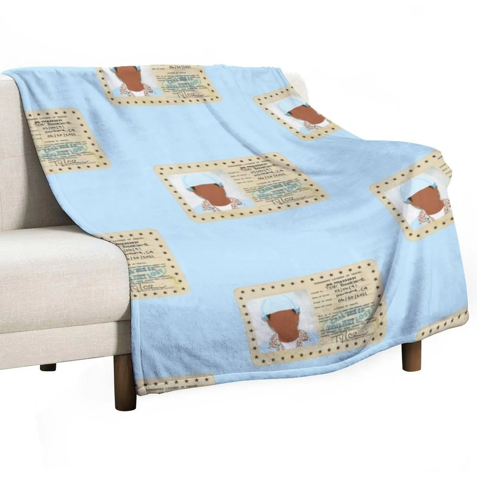 Tyler the creator CMIYGL license (blue) Throw Blanket Personalized Gift Thin Kid'S Blankets