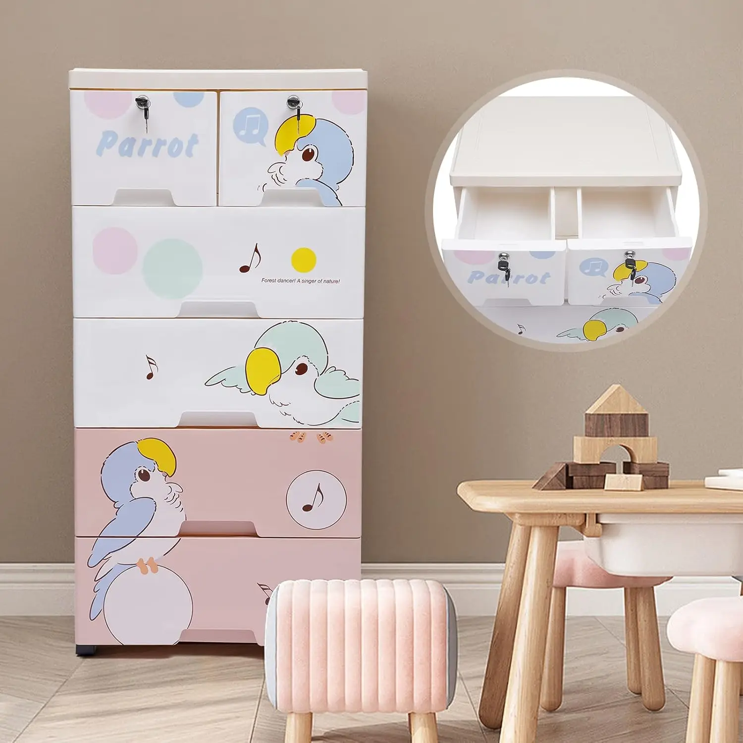 

Plastic Drawers Large Capacity Storage Cabinet Closet Drawers Organizerfor Clothes Bedroom Furniture