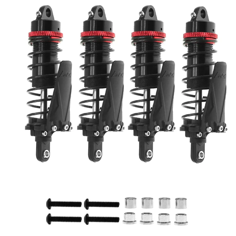 

B49B-4PC Metal RC Piggyback Shock Absorber Hole To Hole 90Mm For 1/10 RC Crawler Car Trx-4 TRX4 Axial SCX10II D90 CC01 Parts ,Bl